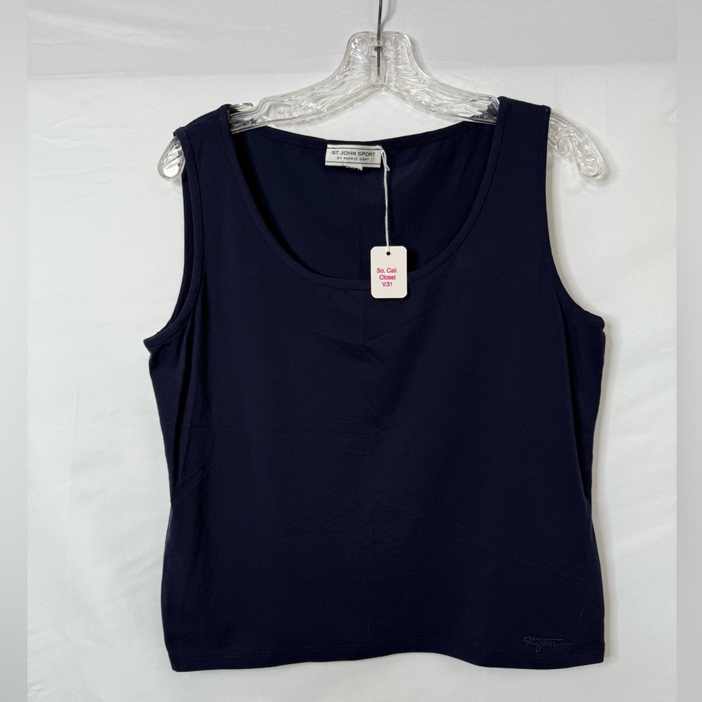 ST. JOHN SPORT Navy Tank Top